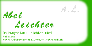 abel leichter business card
